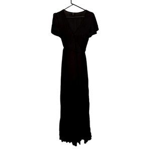 Lulu's Black Wrap Dress